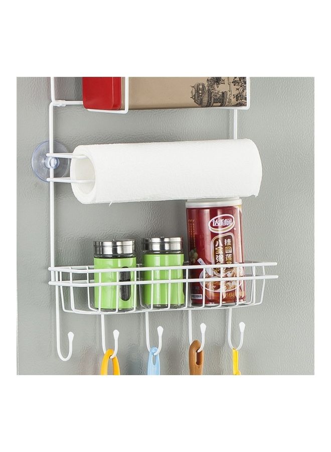Multi-Layer Fridge Side Shelf Silver/Black 32 x 25 x 19cm - Image 4