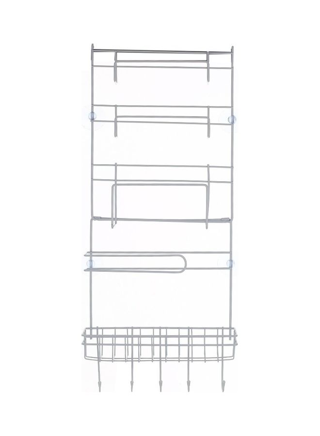Multi-Layer Fridge Side Shelf Silver/Black 32 x 25 x 19cm - Image 5