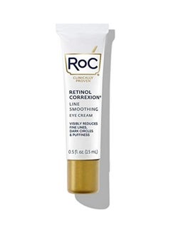 RoC Line Smoothing Anti-Aging Retinol Eye Cream for Dark Circles and Puffy Eyes White 15ml 