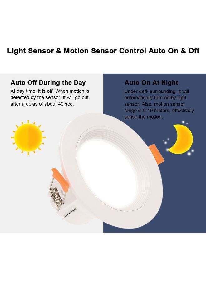 LED Motion Sensor Ceiling Light White