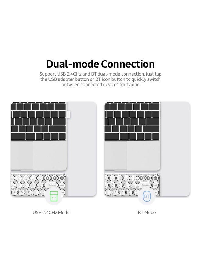 MIIIW Wireless Dual-Mode Mini Keyboard White  - Image 4