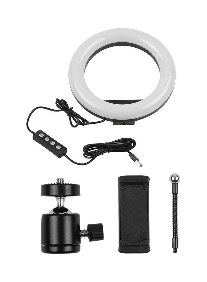 Photography LED Ring Light Set With Stand Black/White - Image 2