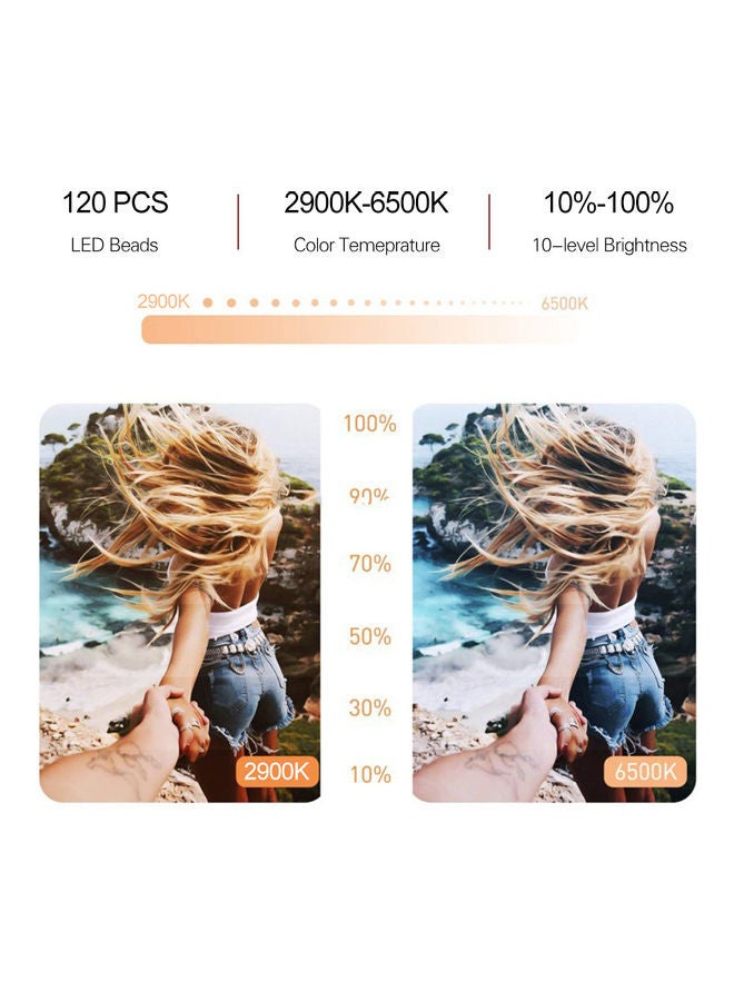 طقم حلقة إضاءة LED مقاس 10 بوصة. متعدد الألوان - Image 5