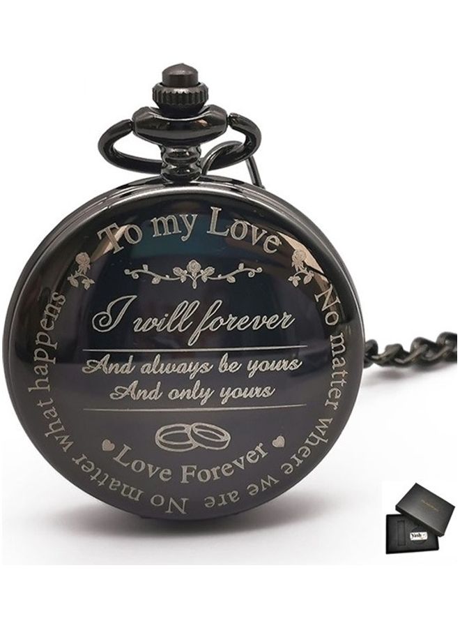 ياش ساعة جيب كوارتز منقوش عليها "I Love You"  - Image 1