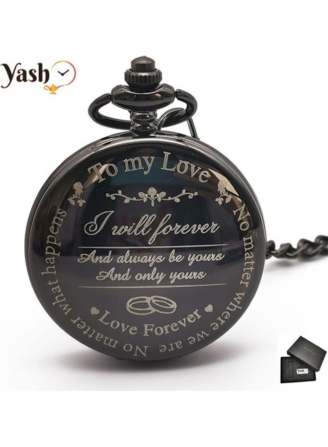 ياش ساعة جيب كوارتز منقوش عليها "I Love You"  - Image 2