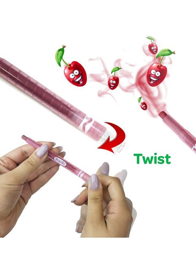 Crayola 12-Piece Mini Silly Scented Twistable Crayons Introducing Pineapple - Multicolour 12.4x1.1x15.4cm - Image 5