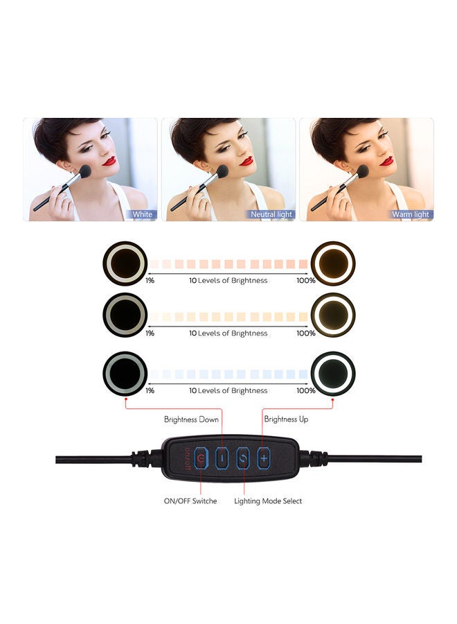 Professional Photography LED Ring Light Set Black - Image 3