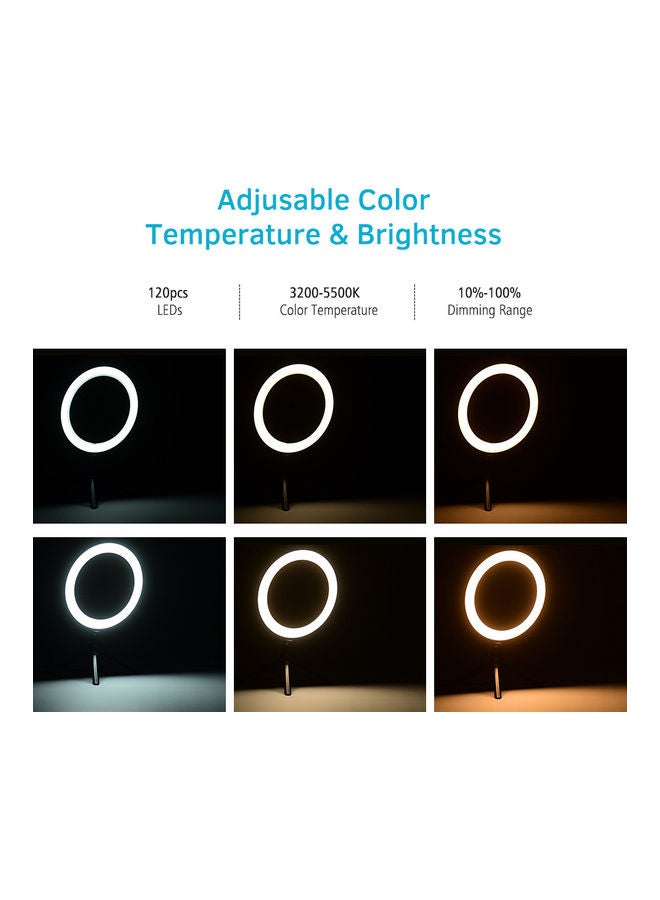 Photography LED Ring Light Set Black/White - Image 3