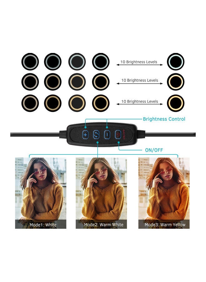 Photography LED Ring Light Set Black/White - Image 5