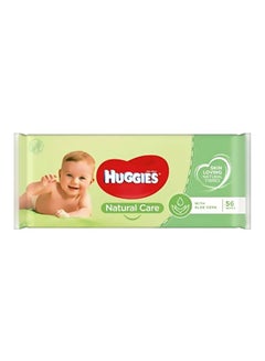 Natural Care Baby Wipes, 224 Count (2+2 Free) - Skin Loving Natural Fibers, Aloe Vera - v1620770042/N31876817A_3