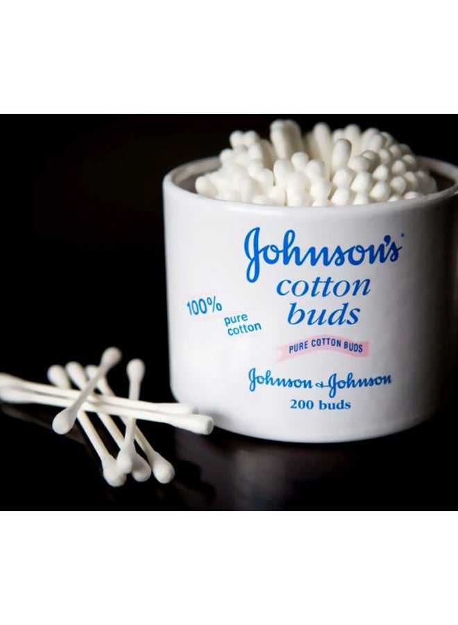 جونسون عبوة عيدان قطنية نقية مكونة من 200 قطعة - Image 2