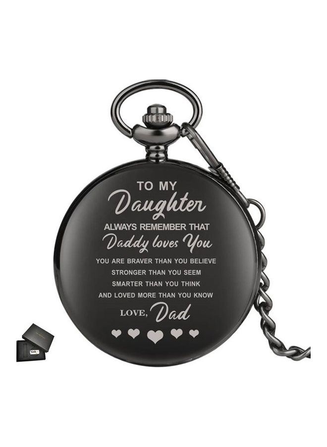 ياش "ساعة جيب كوارتز بطبعة عبارة "I Love You" unisex - Image 1