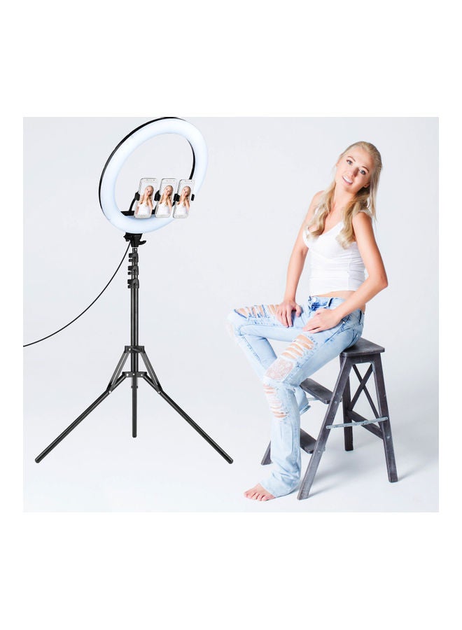 طقم مصابيح LED حلقية قابلة للتعتيم غير متدرجة مقاس 18 بوصة متعدد الألوان - Image 4