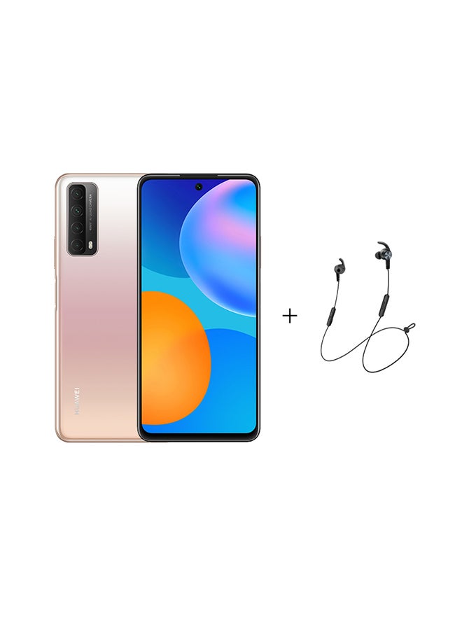 HUAWEI Y7A Dual SIM Arabic Blush Gold 4GB RAM 128GB 4G LTE With AM61 Headphones Lite Amber  - Image 1