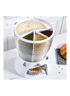 Generic 4-Grid Food Grain Storage Container White 26.5x26.5x43cm  - Image 3