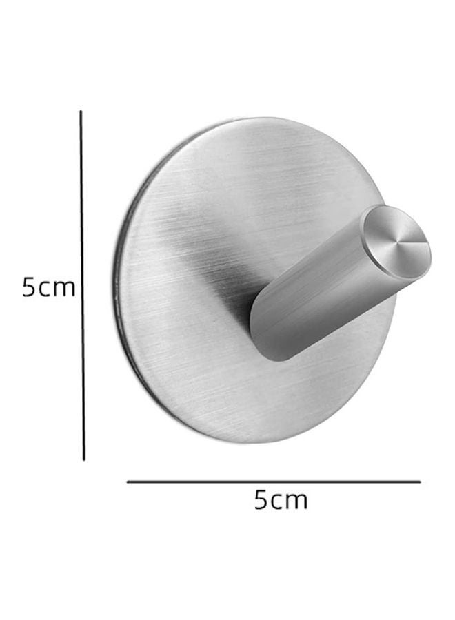 خطافات تعليق لاصقة للجدار من 5 قطع فضي 5x5سم - Image 2
