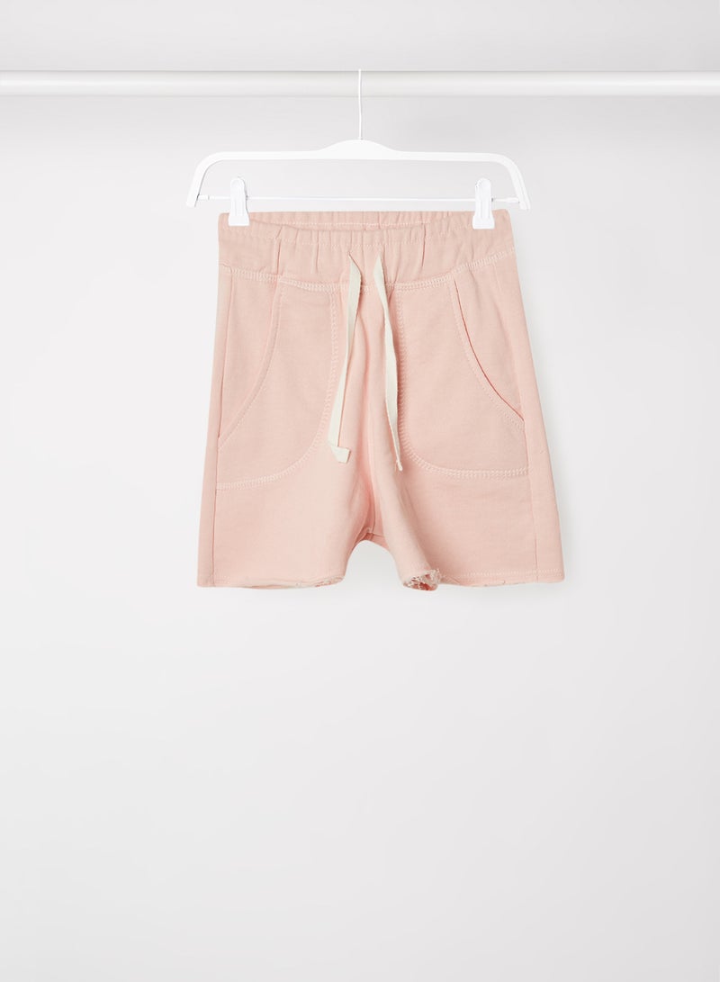مانجو شورت من القطن العضوي للصغار/المراهقين وردي فاتح - Image 1