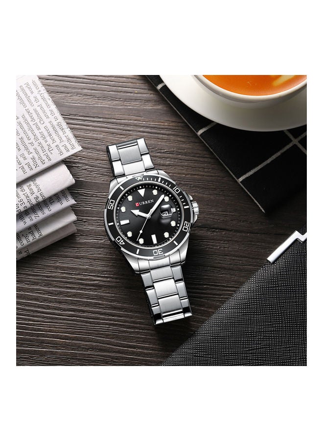 Men's Waterproof Analog Quartz Watch - 47 mm - Silver - v1620797573/N47410929A_2