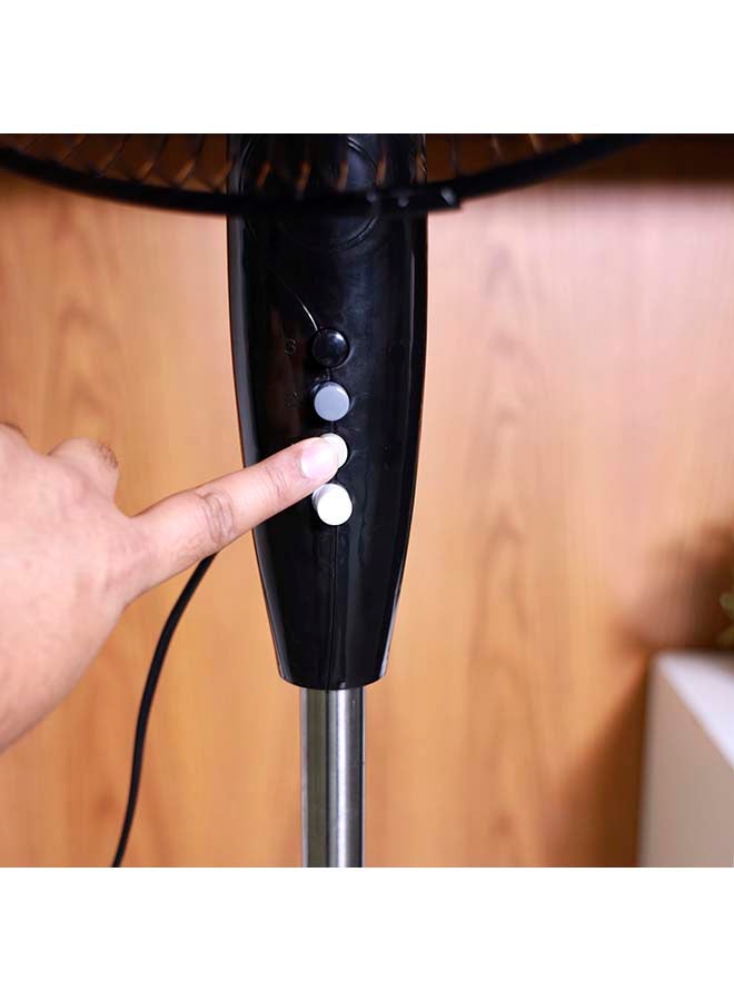 كريبتون مروحة عمودية - 3 سرعات و6 ريش مع شبكة أمان 75 W KNF6274 أسود  - Image 2