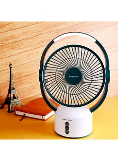 KRYPTON Rechargeable Table Fan With 12-Piece Bright LED Light KNF6293 White  - Image 2