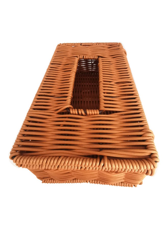 Imitated Rattan Tissue Box Brown 25 x 14cm - Image 5