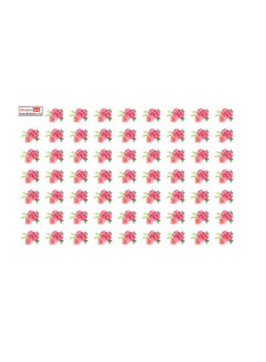 Stickie Art Roses Flower Wall Sticker Pink/Green 60x90cm  - Image 1