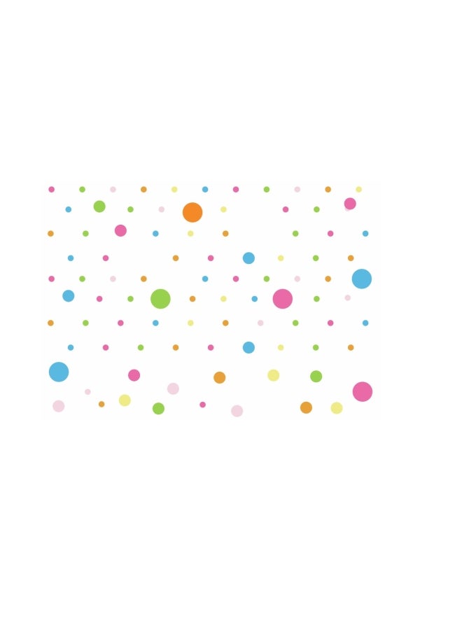 Stickie Art Mixed Colourful Polka Dots Wall Sticker Multicolour 60x90cm - Image 1