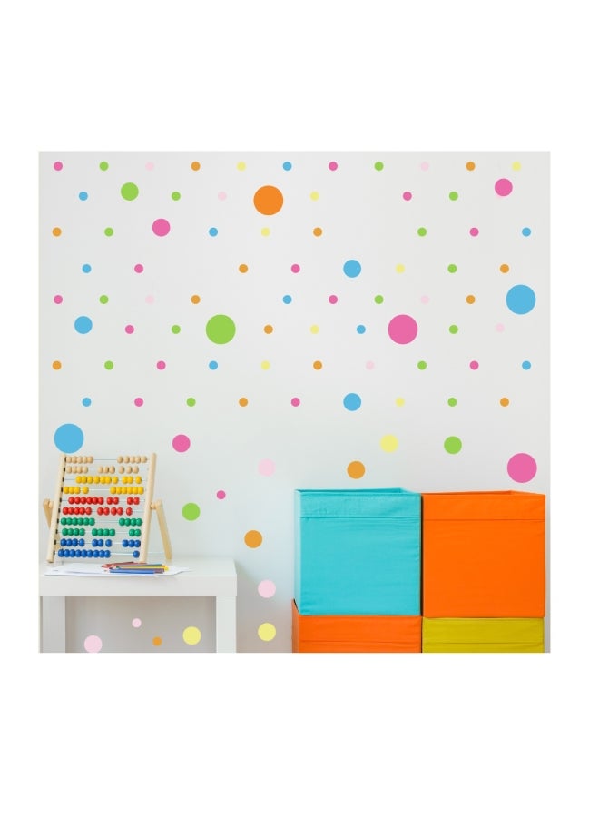 Stickie Art Mixed Colourful Polka Dots Wall Sticker Multicolour 60x90cm - Image 2