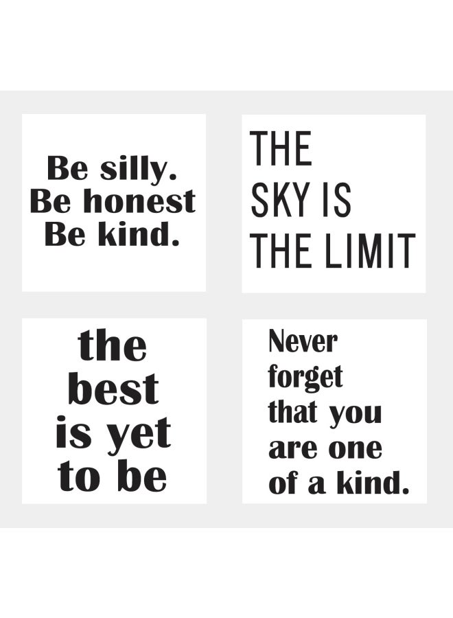 Stickie Art Quote 4-In-1:"Be Silly." Wall Stickers Home Decoration Diy Removable Wall Decals For Living Room Bedroom Large  Sta-439 Black 60x90cm - Image 1