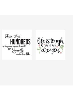 Stickie Art Quote 2-In-1: "Life Is" Wall Stickers Home Decoration Diy Removable Wall Decals For Living Room Bedroom Large  Sta-438 Black 60x90cm  - Image 1