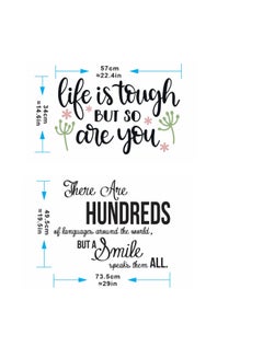 Stickie Art Quote 2-In-1: "Life Is" Wall Stickers Home Decoration Diy Removable Wall Decals For Living Room Bedroom Large  Sta-438 Black 60x90cm  - Image 5