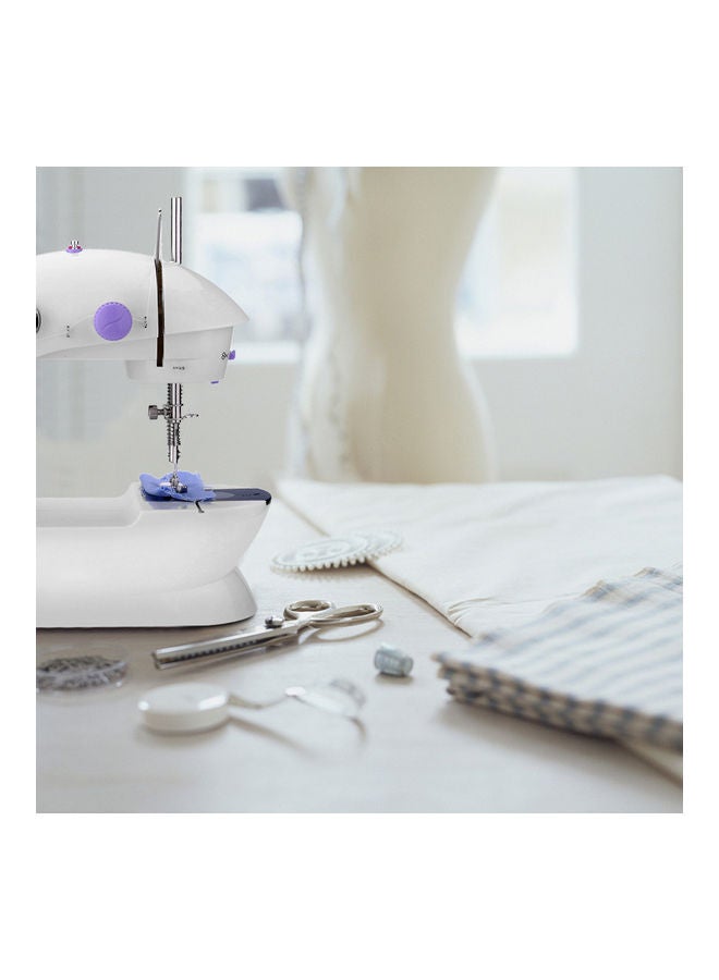 Portable Electric Sewing Machine NA-H7877 White/Purple - Image 3