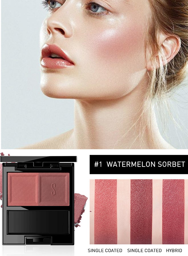 STAGENIUS - Super Fine Pressed Powder Blush No.1 Watermelon Sorbet - Image 1