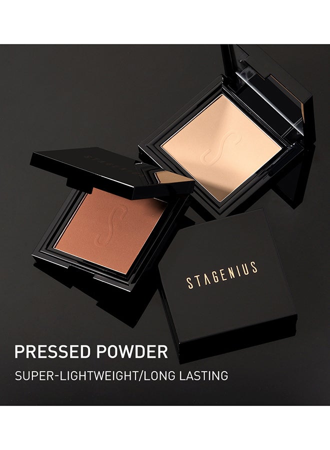 STAGENIUS - Super Lightweight Long Lasting Pressed Powder No.8 Chocolate - Image 1