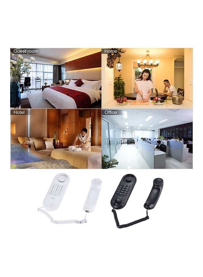 Mini Corded Telephone Black - Image 4