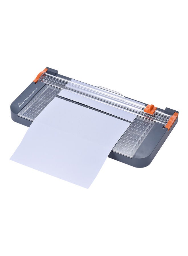 JIELISI A4 Rotary Paper Cutter With Sliding Blade and Storage Box Gray  - Image 1