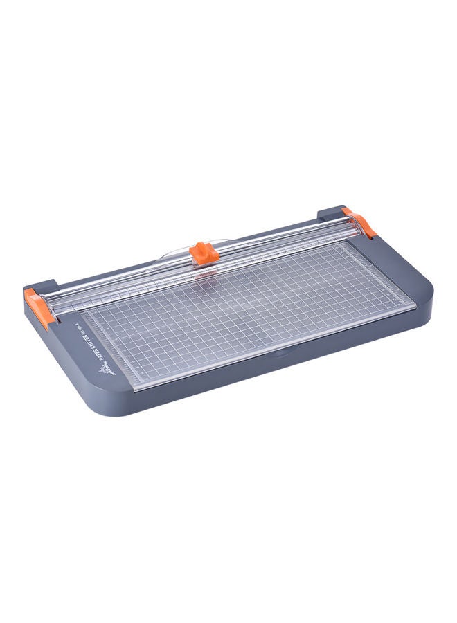 JIELISI A4 Rotary Paper Cutter With Sliding Blade and Storage Box Gray  - Image 5