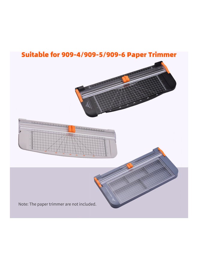 JIELISI - 10-Piece Paper Cutter Replacement Blades for Multi Trimmer Orange/White - Image 1