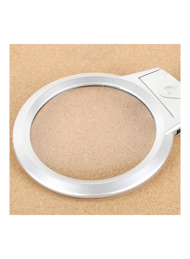 Generic Pro Flexible Hands Free Magnifying Glass Desk Lamp Silver - Image 3