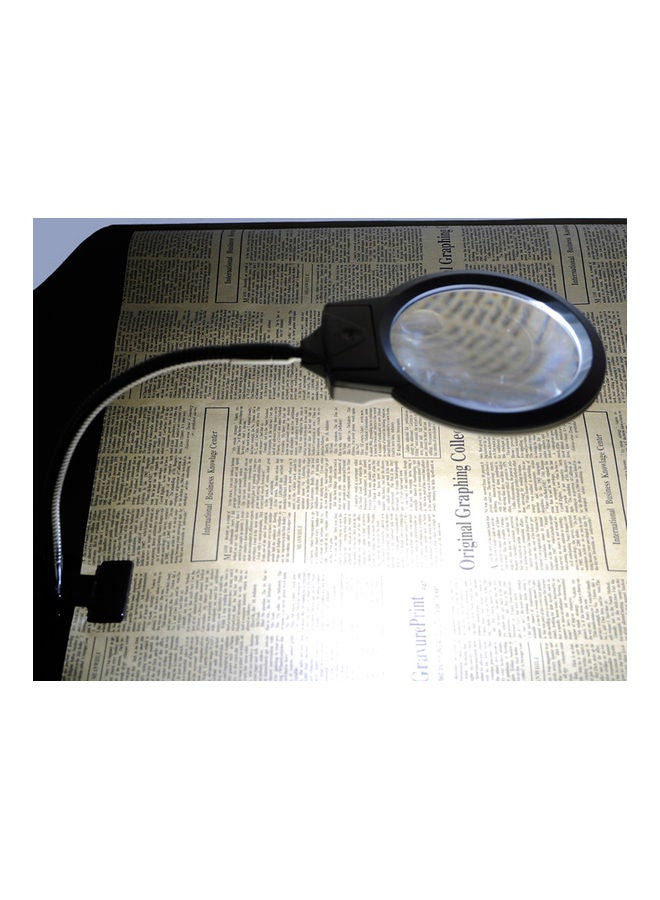 Generic Pro Flexible Hands Free Magnifying Glass Desk Lamp Silver - Image 4