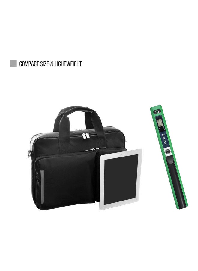 A4 Size LCD Display Wireless Scanner with Protecting Bag Green/Black - Image 1