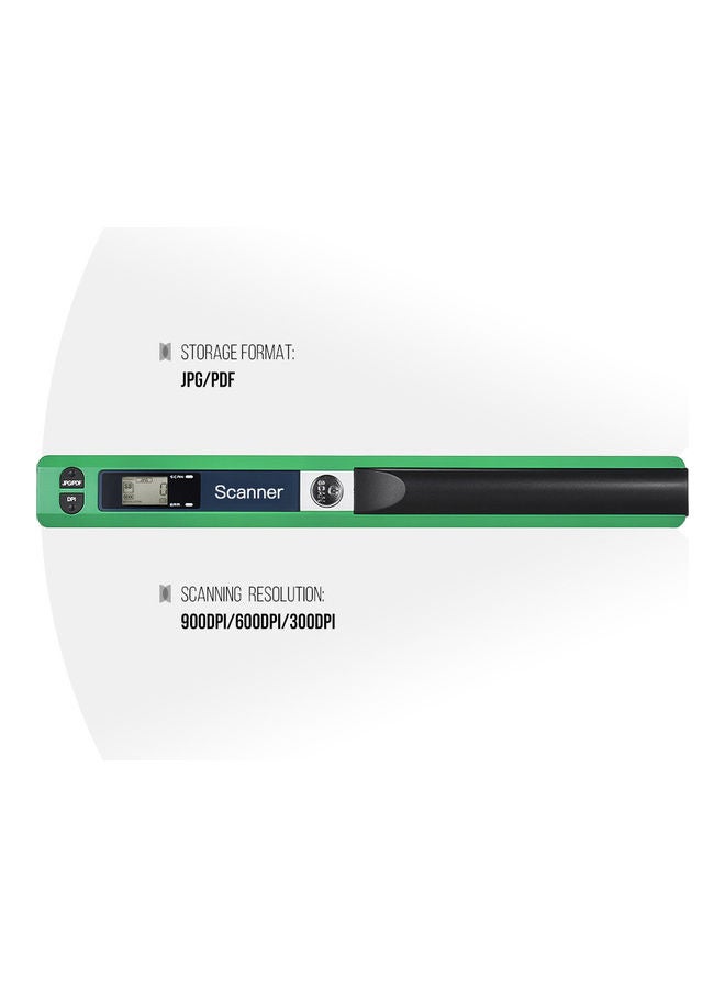 A4 Size LCD Display Wireless Scanner with Protecting Bag Green/Black - Image 5