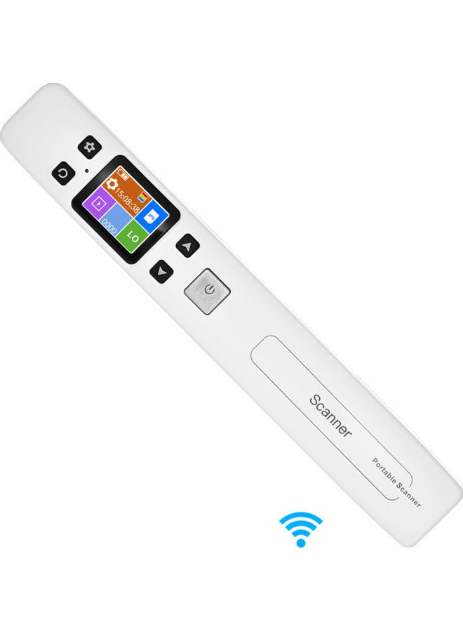 Generic Portable Handheld Wand Wireless Scanner White  - Image 1