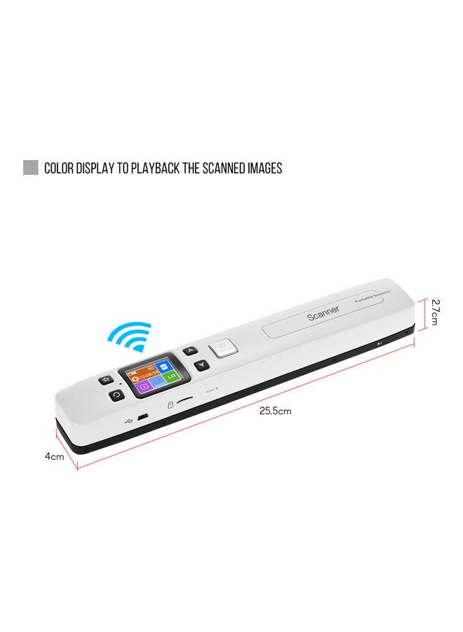 Generic Portable Handheld Wand Wireless Scanner White  - Image 4