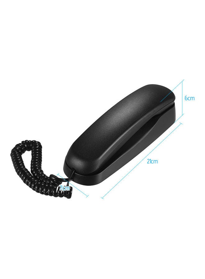 Mini Desktop Corded Landline Phone Black - Image 5