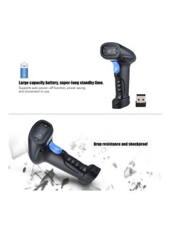 Aibecy 2.4G Wireless and USB Connected Barcode Scanner Black  - Image 2