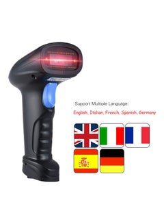 Aibecy 2.4G Wireless and USB Connected Barcode Scanner Black  - Image 3