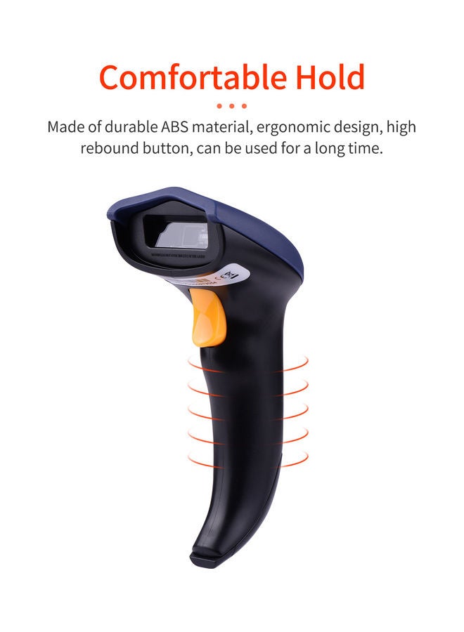 Aibecy - USB Connected 1D2D QR Barcode Scanner Black - Image 1