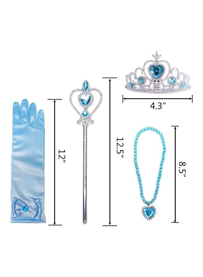 مس تيارا طقم إكسسوارات شخصيتي إلسا وآنا من فيلم الرسوم المتحركة "Frozen" مناسب للحفلات التنكرية ومكون من 6 قطع - Image 2