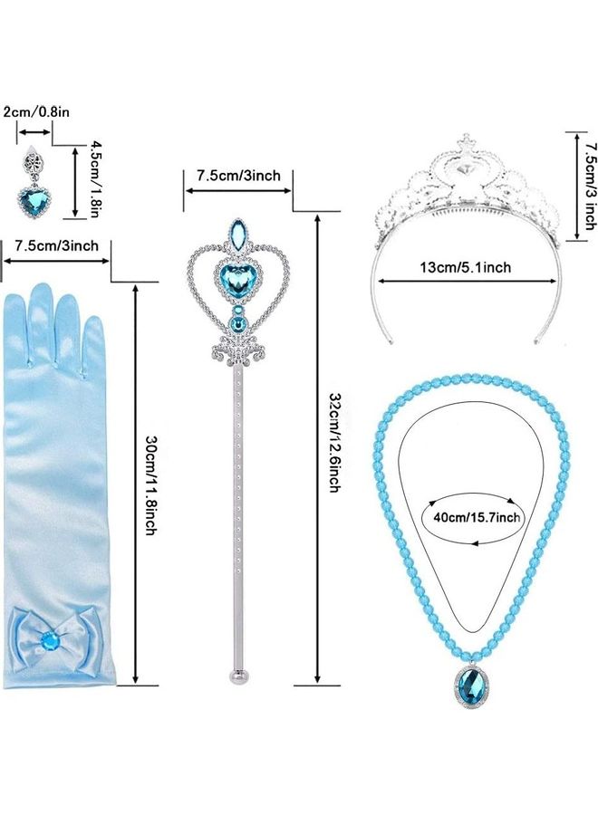 مس تيارا طقم إكسسوارات شخصيتي إلسا وآنا من فيلم الرسوم المتحركة "Frozen" مناسب للحفلات التنكرية ومكون من 6 قطع - Image 3